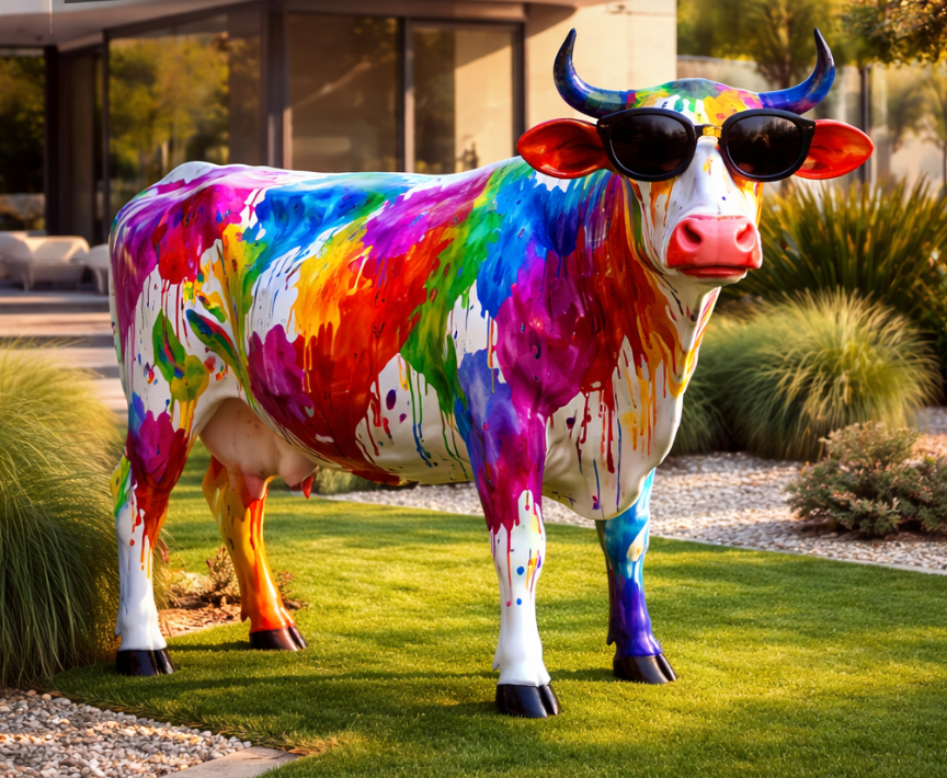 Statue vache en résine : la tendance déco incontournable pour un effet “waouh”