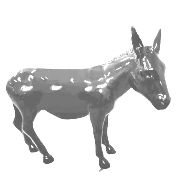 Sculpture Âne XXL en Résine 160 cm Gris – Statues Design