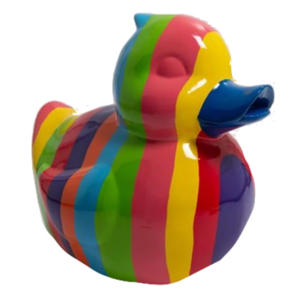 Sculpture Canard en Résine Multicolore 65 cm – Statues Design