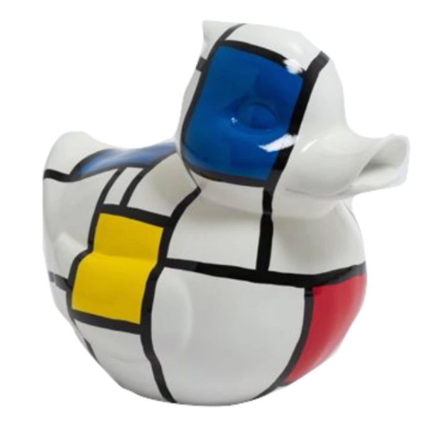 Sculpture Canard Multicolore 65 cm en Résine – Statues Design