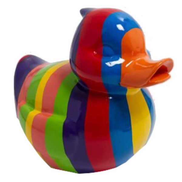 Sculpture Canard en Résine 65 cm Multicolore Brillant – Statues Design
