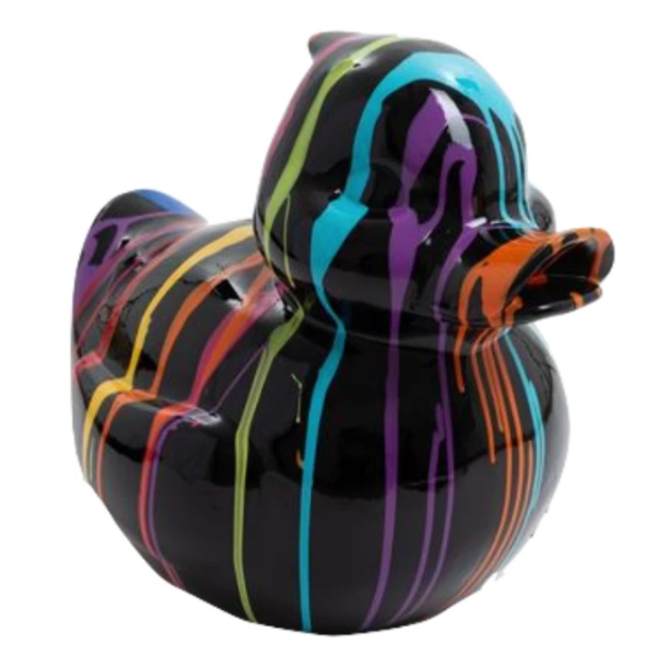 Sculpture Canard Multicolore 65 cm en Résine – Statues Design