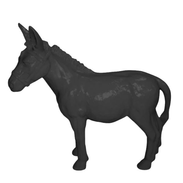 Sculpture Âne Grande 95 cm en Résine Noir – Statues Design