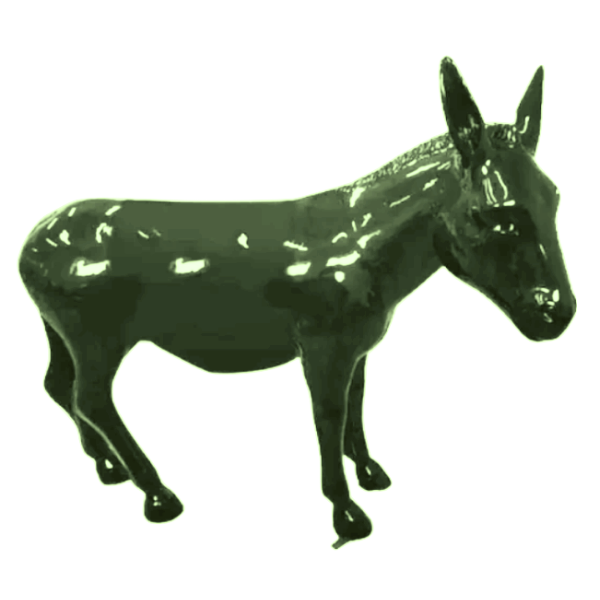 Sculpture Ane XXL en Résine 160 cm Vert Kaki – Statues Design