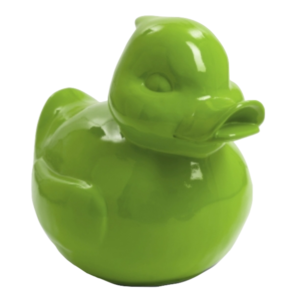 Sculpture Canard en Résine 65 cm Vert Pomme – Statues Design