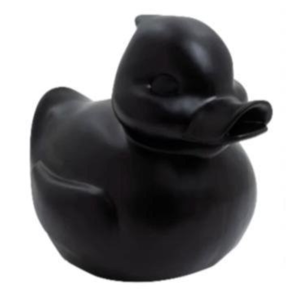 Sculpture Canard en Résine 65 cm Noir Mat – Statues Design