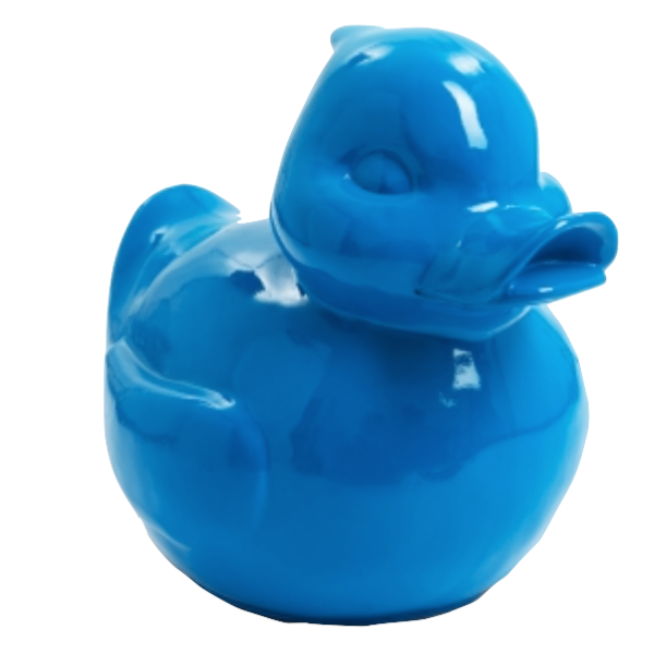 Sculpture Canard en Résine 65 cm Bleu – Statues Design