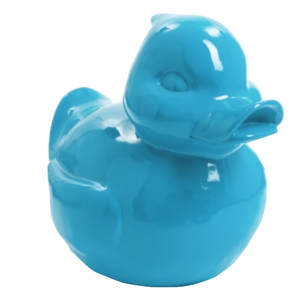 Sculpture Canard en Résine 65 cm Bleu Ciel – Statues Design