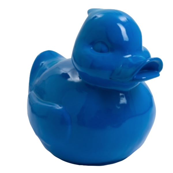 Sculpture Canard en Résine 65 cm Bleu Nuit – Statues Design