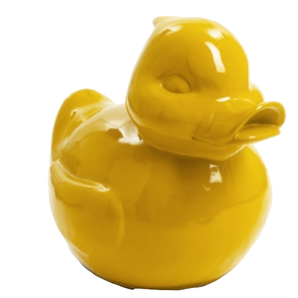 Sculpture Canard en Résine 65 cm Jaune – Statues Design