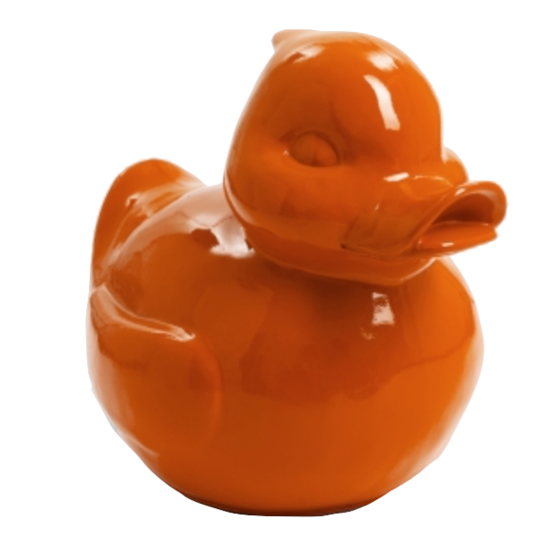 Sculpture Canard en Résine 65 cm Orange – Statues Design