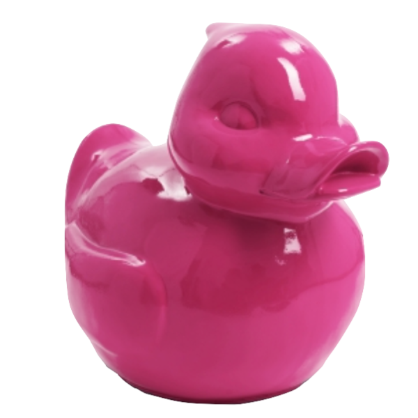 Sculpture Canard en Résine 65 cm Rose Fuchsia – Statues Design