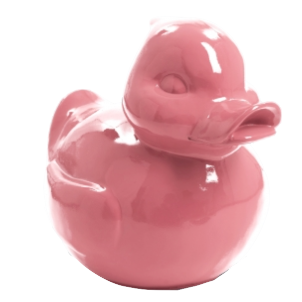 Sculpture Canard en Résine 65 cm Rose Clair – Statues Design