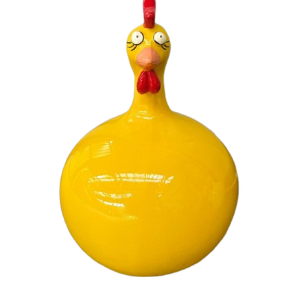 Sculpture Poule Jaune 60 cm en Résine – Statues Design