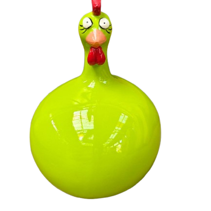 Sculpture Poule Verte 60 cm en Résine – Statues Design