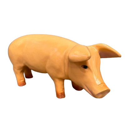 Sculpture Cochon XXL en Résine 100 cm Nature – Statues Design
