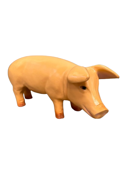 Sculpture Cochon XXL en Résine 100 cm Nature – Statues Design