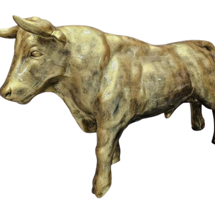 Sculpture Taureau XXL en Résine 100 cm Bronze Noir – Statues Design