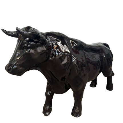 Sculpture Taureau XXL en Résine 100 cm Noir – Statues Design