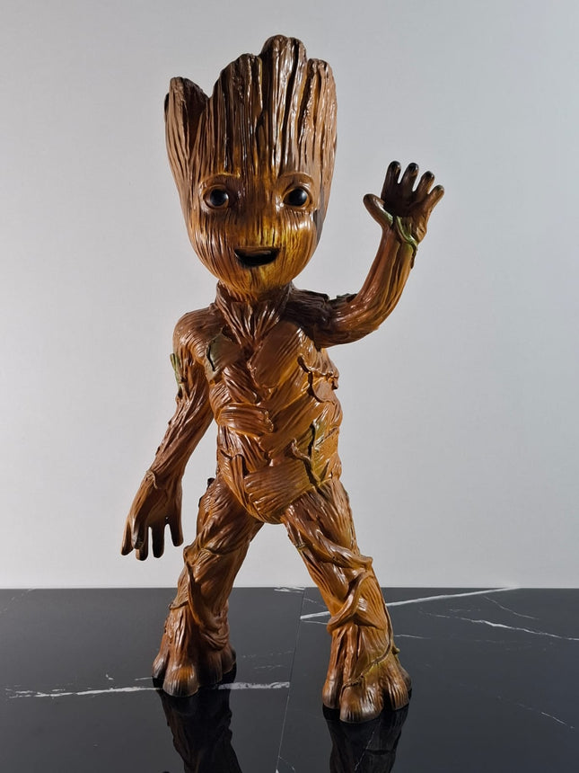 Œuvre d'Art - GROOT ADO (4/6) - Brun bois & doré - 58 cm