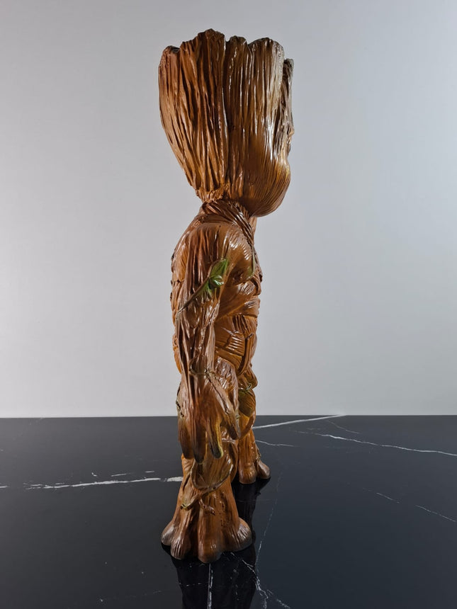 Œuvre d'Art - GROOT ADO (4/6) - Brun bois & doré - 58 cm