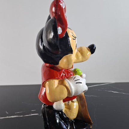 Œuvre d'Art - MINNIE RAQUETTE (4/8)  Rouge et Noir  32cm