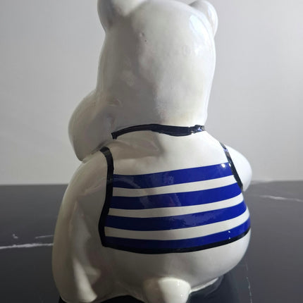 Œuvre d'Art - HIPPO JEAN PAUL GAUTHIER (3/5)  Blanc et bleu  25 cm