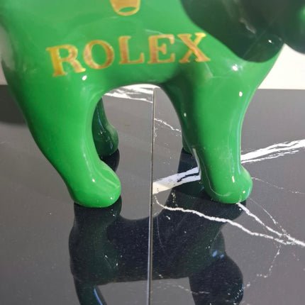 Œuvre d'Art - CHAT ROLEX (1/6)   Vert 17 cm
