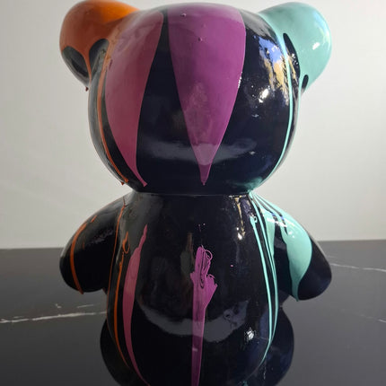 Œuvre d'Art - OURSON NOIR COULURE (5/6) Noir 35 cm