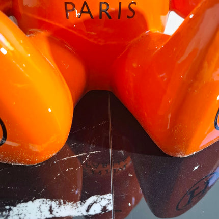 Œuvre d'Art - OURSON HERMES (2/6) -Orange -35cm