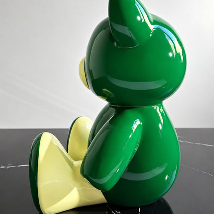 Œuvre d'Art - OURSON ROLEX (3/6) - vert -35cm