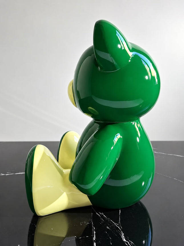 Œuvre d'Art - OURSON ROLEX (3/6) - vert -35cm