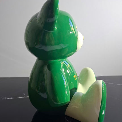 Œuvre d'Art - OURSON ROLEX (3/6) - vert -35cm