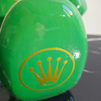 Œuvre d'Art - OURSON ROLEX (3/6) - vert -35cm