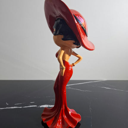 Œuvre d'Art - BETTY BOOP CHAPEAU (6/8)  Rouge 30cm