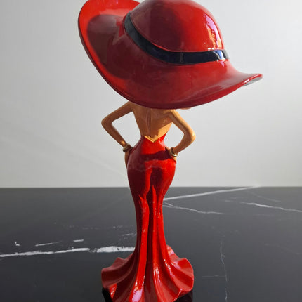 Œuvre d'Art - BETTY BOOP CHAPEAU (6/8)  Rouge 30cm