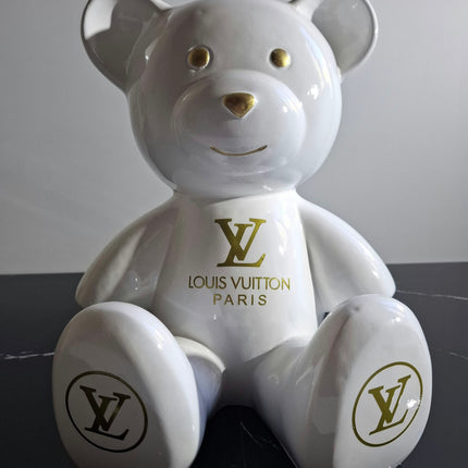Œuvre d'Art - OURSON LOUIS VUITTON (3/6) - Blanc -35cm