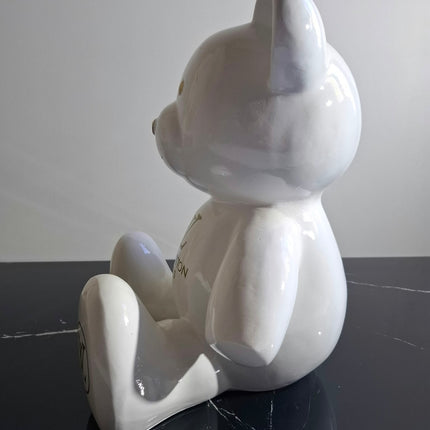 Œuvre d'Art - OURSON LOUIS VUITTON (3/6) - Blanc -35cm