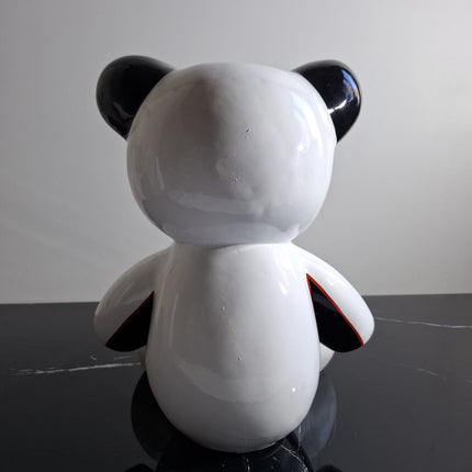 Œuvre d'Art - OURSON PORSCHE BLANC  (4/6) Blanc  35 cm