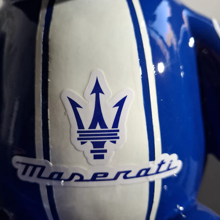 Œuvre d'Art - OURSON MASERATI  (5/6) Bleu 35 cm