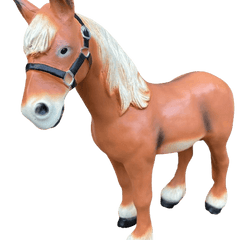 Statue Cheval Animaux Resine - 50cm - Naturel Brun - ANIMAUX-RESINE.FR