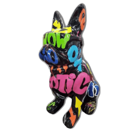 Statue Chien Bouledogue Francais Animaux Resine - 80cm - Tag - ANIMAUX-RESINE.FR