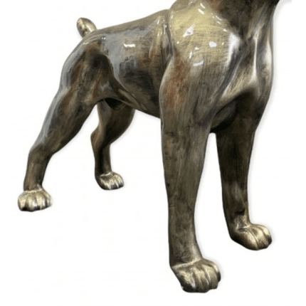 Statue Chien Boxer Animaux Resine - 110cm - Bronze - ANIMAUX-RESINE.FR