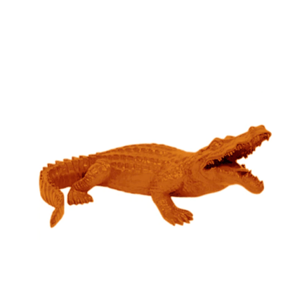 Statue Crocodile Animaux Resine - 130cm - Orange - ANIMAUX-RESINE.FR