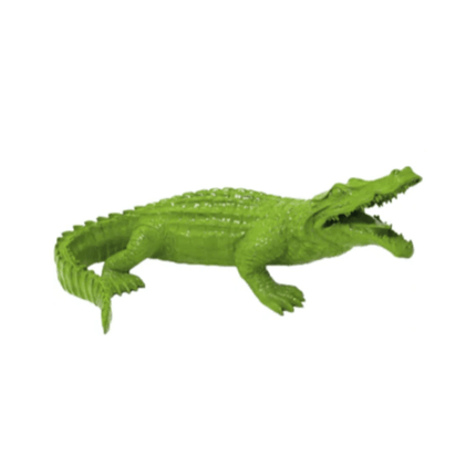 Statue Crocodile Animaux Resine - 130cm - Vert Pomme - ANIMAUX-RESINE.FR