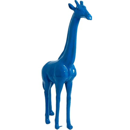 Statue Girafe Animaux Resine - 210cm - Bleu - ANIMAUX-RESINE.FR