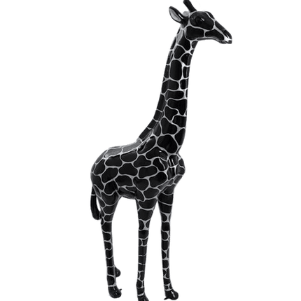 Statue Girafe Animaux Resine - 210cm - Ecaille Argentée - ANIMAUX-RESINE.FR