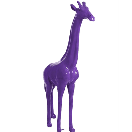 Statue Girafe Animaux Resine - 210cm - Violet - ANIMAUX-RESINE.FR