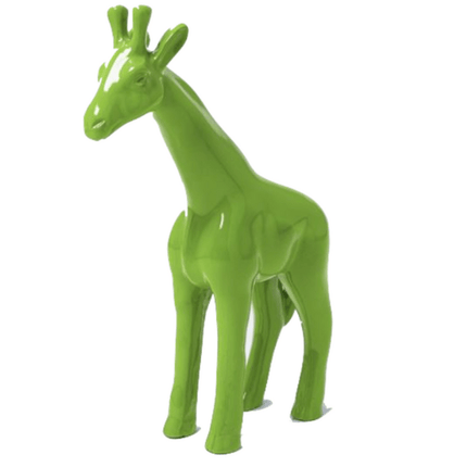 Statue Girafe Animaux Resine - 50cm - Vert Pomme - ANIMAUX-RESINE.FR